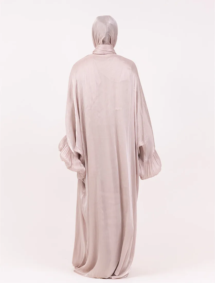 Pink Open Organza Kaftan Set